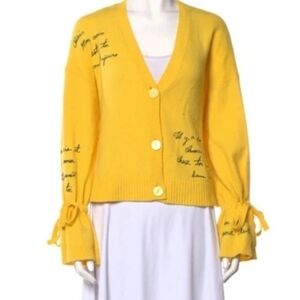 Cinq A Sept Cardigan. Sz Large, Yellow